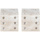  Color_Natural -- Dice Natural Travertine Decorative Dice IMAGE 2