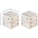  Color_Natural -- Dice Natural Travertine Decorative Dice IMAGE 4