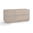  Meridian Adagio Natural Solid Wood And Oak Veneer Dresser IMAGE 1