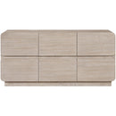  Meridian Adagio Natural Solid Wood And Oak Veneer Dresser IMAGE 2