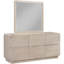  Meridian Adagio Natural Solid Wood And Oak Veneer Mirror IMAGE 6