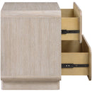  Meridian Adagio Natural Solid Wood And Oak Veneer Nightstand IMAGE 6
