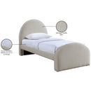  Color_Beige -- Meridian Andaz Twin Upholstered Panel Bed IMAGE 10