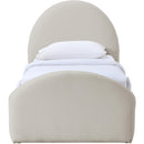  Color_Beige -- Meridian Andaz Twin Upholstered Panel Bed IMAGE 3