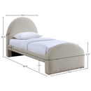  Color_Beige -- Meridian Andaz Twin Upholstered Panel Bed IMAGE 9