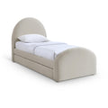  Color_Beige -- Meridian Andaz Twin Upholstered Panel Bed IMAGE 1