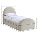  Color_Beige -- Meridian Andaz Twin Upholstered Panel Bed IMAGE 9
