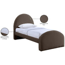  Color_Brown -- Andaz Brown Chenille Fabric Upholstered Twin Bed IMAGE 10