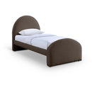  Color_Brown -- Andaz Brown Chenille Fabric Upholstered Twin Bed IMAGE 1