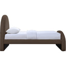  Meridian Andaz Brown Chenille Fabric Upholstered Twin Bed IMAGE 4