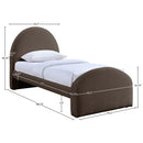  Meridian Andaz Brown Chenille Fabric Upholstered Twin Bed IMAGE 9