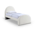  Color_Cream -- Andaz Cream Chenille Fabric Upholstered Twin Bed IMAGE 1