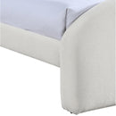  Color_Cream -- Andaz Cream Chenille Fabric Upholstered Twin Bed IMAGE 6