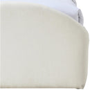  Meridian Andaz Cream Chenille Fabric Upholstered Twin Trundle Bed IMAGE 7