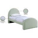  Color_Mint -- Andaz Mint Chenille Fabric Upholstered Twin Bed IMAGE 10