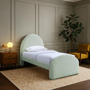  Color_Mint -- Andaz Mint Chenille Fabric Upholstered Twin Bed IMAGE 2