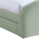  Color_Mint -- Andaz Mint Chenille Fabric Upholstered Twin Trundle Bed IMAGE 6