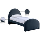  Color_Navy -- Andaz Navy Chenille Fabric Upholstered Twin Bed IMAGE 10