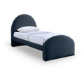  Color_Navy -- Andaz Navy Chenille Fabric Upholstered Twin Bed IMAGE 1