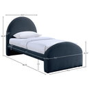  Color_Navy -- Andaz Navy Chenille Fabric Upholstered Twin Bed IMAGE 9