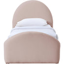  Color_Pink -- Andaz Pink Chenille Fabric Upholstered Twin Bed IMAGE 3
