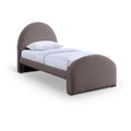  Color_Purple -- Andaz Purple Chenille Fabric Upholstered Twin Bed IMAGE 1