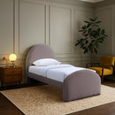  Meridian Andaz Purple Chenille Fabric Upholstered Twin Bed IMAGE 2