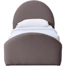  Color_Purple -- Andaz Purple Chenille Fabric Upholstered Twin Bed IMAGE 3