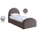  Color_Purple -- Andaz Purple Chenille Fabric Upholstered Twin Trundle Bed IMAGE 10