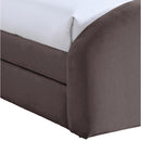  Color_Purple -- Andaz Purple Chenille Fabric Upholstered Twin Trundle Bed IMAGE 6