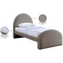 Color_Taupe -- Andaz Taupe Chenille Fabric Upholstered Twin Bed IMAGE 10