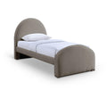  Color_Taupe -- Andaz Taupe Chenille Fabric Upholstered Twin Bed IMAGE 1