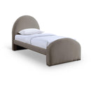  Color_Taupe -- Andaz Taupe Chenille Fabric Upholstered Twin Bed IMAGE 1