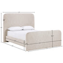  Color_Beige  Size_Queen  -- Fira Beige Linen Textured Fabric Upholstered Queen Bed IMAGE 11