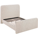  Color_Beige  Size_Queen  -- Fira Beige Linen Textured Fabric Upholstered Queen Bed IMAGE 6
