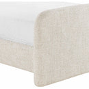  Color_Beige  Size_Queen  -- Fira Beige Linen Textured Fabric Upholstered Queen Bed IMAGE 8