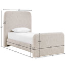  Color_Beige  Size_Twin  -- Fira Beige Linen Textured Fabric Upholstered Twin Bed IMAGE 11