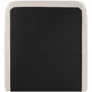  Meridian Fira Beige Linen Textured Fabric Upholstered Twin Bed IMAGE 5