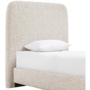  Color_Beige  Size_Twin  -- Fira Beige Linen Textured Fabric Upholstered Twin Bed IMAGE 7
