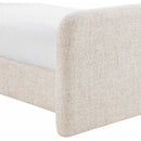  Color_Beige  Size_Twin  -- Fira Beige Linen Textured Fabric Upholstered Twin Bed IMAGE 8