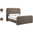  Color_Brown  Size_Queen  -- Fira Brown Linen Textured Fabric Upholstered Queen Bed IMAGE 12