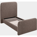  Color_Brown  Size_Twin  -- Fira Brown Linen Textured Fabric Upholstered Twin Bed IMAGE 6