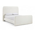  Color_Cream  Size_Full  -- Fira Cream Linen Textured Fabric Upholstered Full Bed IMAGE 1
