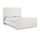  Color_Cream  Size_Full  -- Fira Cream Linen Textured Fabric Upholstered Full Bed IMAGE 1