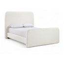  Meridian Fira Cream Linen Textured Fabric Upholstered Full Bed IMAGE 1