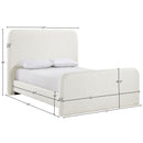  Color_Cream  Size_King  -- Fira Cream Linen Textured Fabric Upholstered King Bed IMAGE 11
