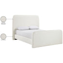  Color_Cream  Size_King  -- Fira Cream Linen Textured Fabric Upholstered King Bed IMAGE 12