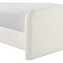  Color_Cream  Size_King  -- Fira Cream Linen Textured Fabric Upholstered King Bed IMAGE 8