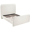  Meridian Fira Cream Linen Textured Fabric Upholstered Queen Bed IMAGE 6