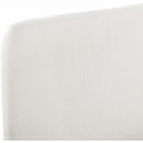  Meridian Fira Cream Linen Textured Fabric Upholstered Queen Bed IMAGE 9